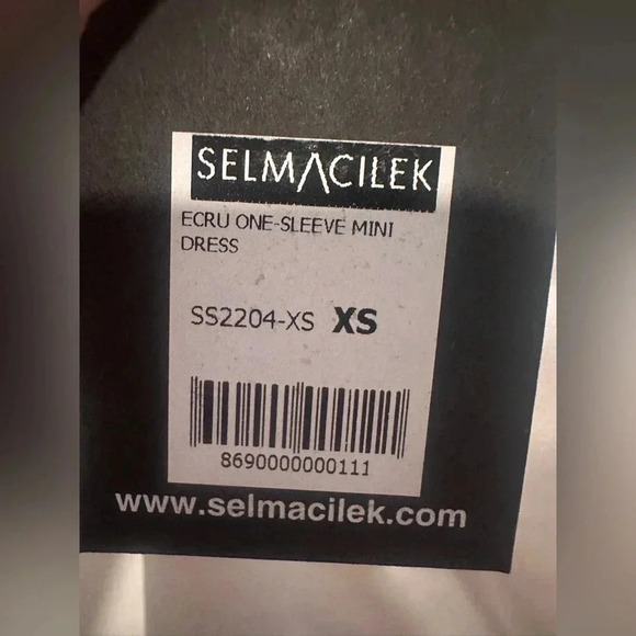 Revolve Selma Cilek One Sleeve Ecru Mini Dress Sz XS - Picture 5 of 7